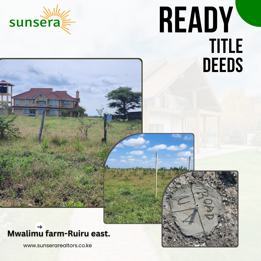 AI IMPACT ON REAL ESTATE. explore AFFORDABLE LAND IN MWALIMU FARM-RUIRU EAST.